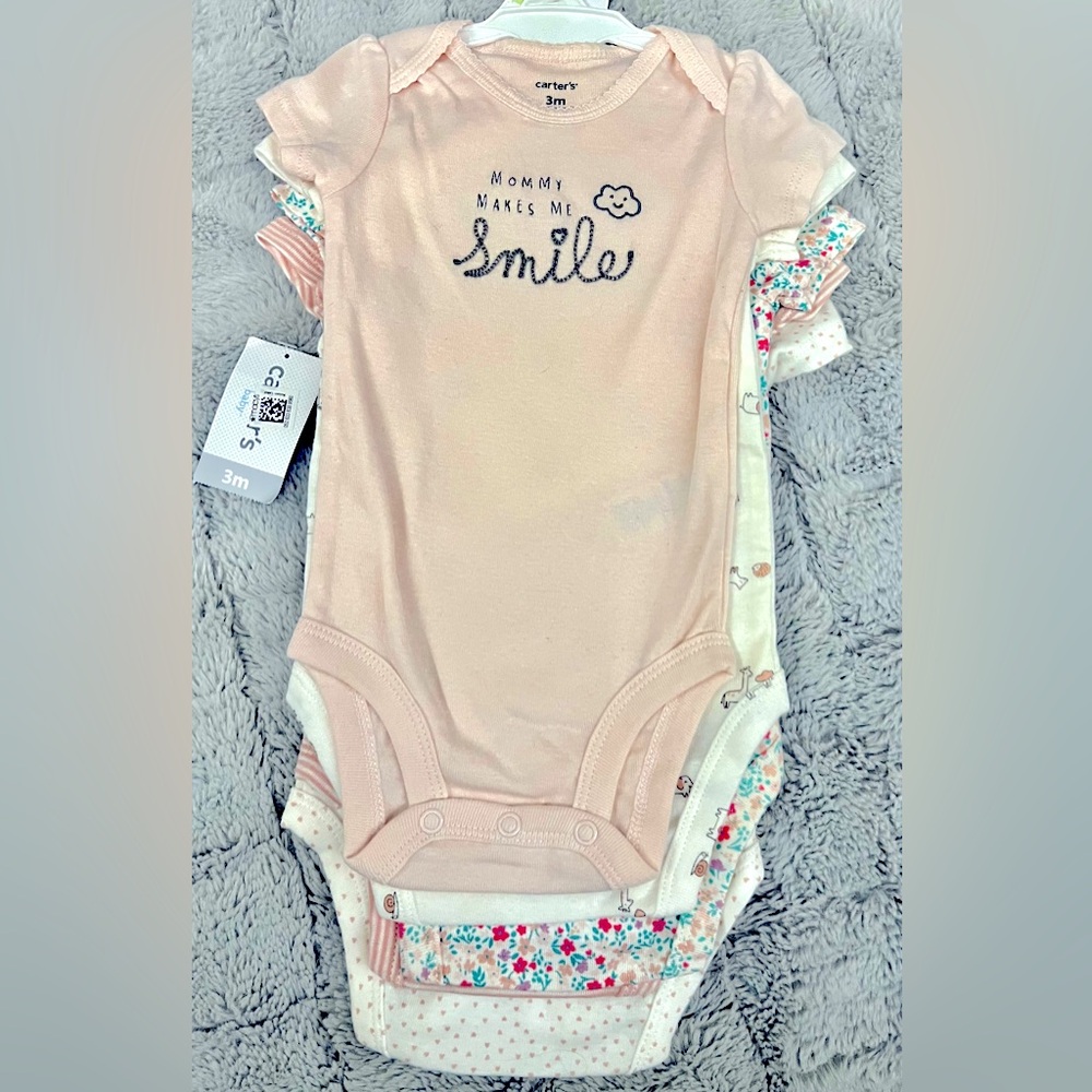 Carters 5-piece baby girl bodysuit set